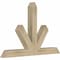 Ekena Millwork Saratoga Rough Sawn Timber Gable Bracket, Douglas Fir, 48"W x 32"H x 4"D x 4"F, 16/12 Pitch GBW048X32X0404SAR00RDF - alternate 5